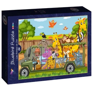 Puzzle Les Animaux du Zoo - 10 à 25 pièces van Bluebird Puzzle – doos 2 van 2