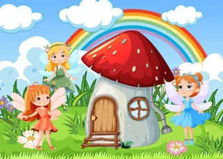 Puzzle Les Fées et la Maison Champignon - 26 à 50 pièces de Bluebird Puzzle – boîte 1 sur 2