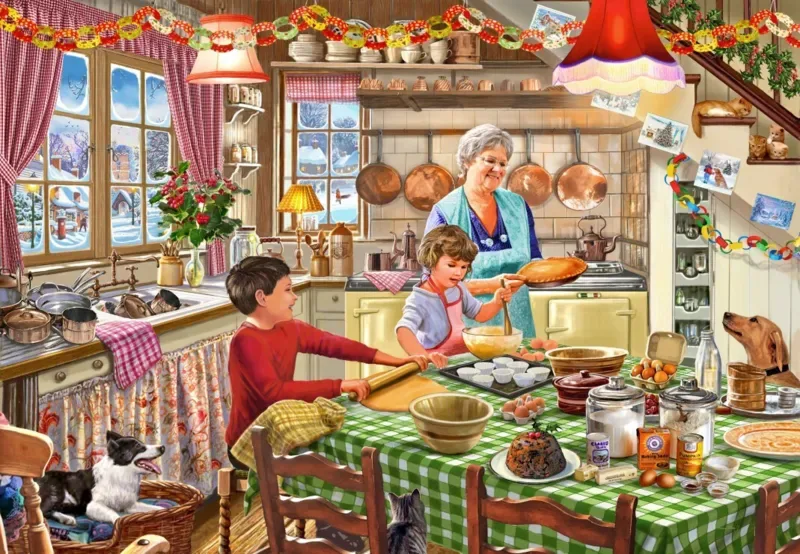 Puzzle Les Pâtisseries de Noël de Grand-Mère - 1000 pièces de Bluebird Puzzle – boîte 1 sur 2