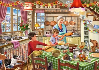 Puzzle Les Pâtisseries de Noël de Grand-Mère - 2000 pièces de Bluebird Puzzle – boîte 1 sur 2
