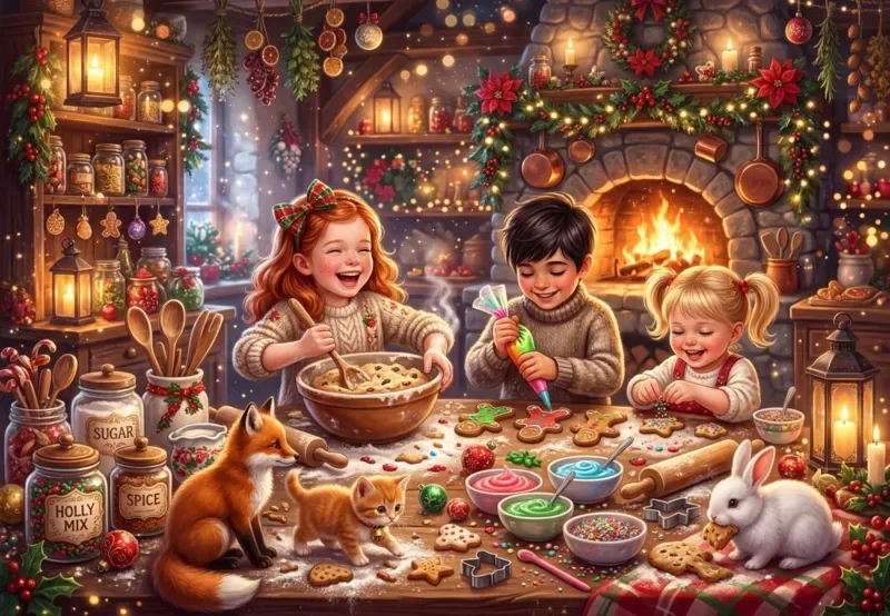 Puzzle Les Petits Pâtissiers de Noël - 1000 pièces de Bluebird Puzzle – boîte
