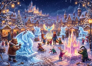 Puzzle Les Sculptures de Glace - 500 à 999 pièces from Bluebird Puzzle – box 1 of 2