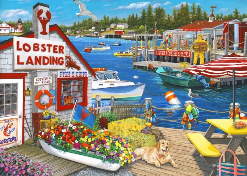 Puzzle Lobster Landing - 500 à 999 pièces van Bluebird Puzzle – doos