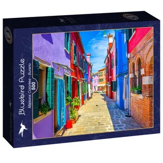 Puzzle Maisons Colorées - Burano - 500 à 999 pièces de Bluebird Puzzle – boîte 2 sur 2