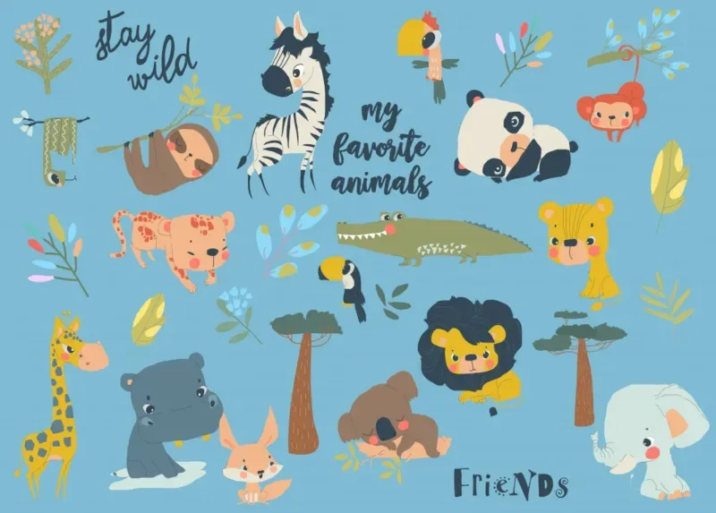 Puzzle My Favorite Animals - 10 à 25 pièces de Bluebird Puzzle – boîte