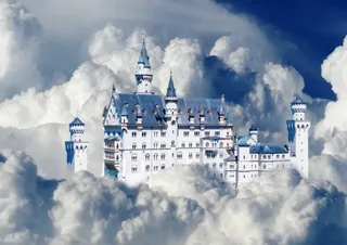 Puzzle Neuschwanstein Castle in Clouds - 500 à 999 pièces de Bluebird Puzzle – boîte 1 sur 2