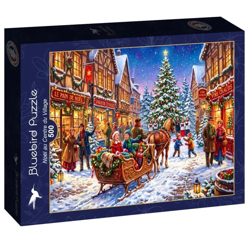 Puzzle Noël au Centre du Village - 500 à 999 pièces van Bluebird Puzzle – doos 2 van 2