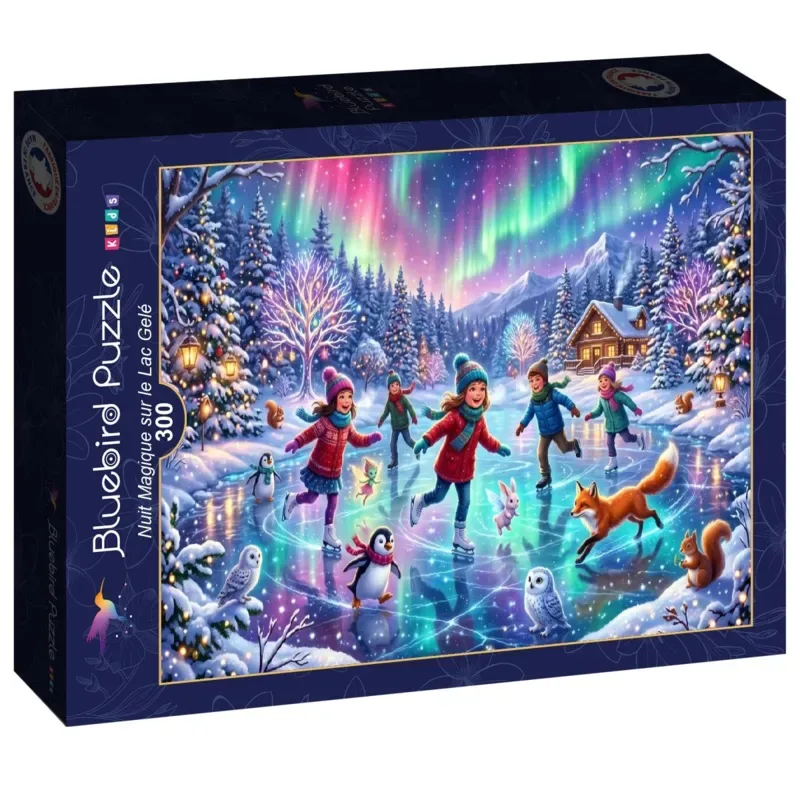 Puzzle Nuit Magique sur le Lac Gelé - 200 à 499 pièces van Bluebird Puzzle – doos 2 van 2