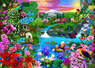 Puzzle Oriental Paradise - 500 à 999 pièces from Bluebird Puzzle – box 1 of 2