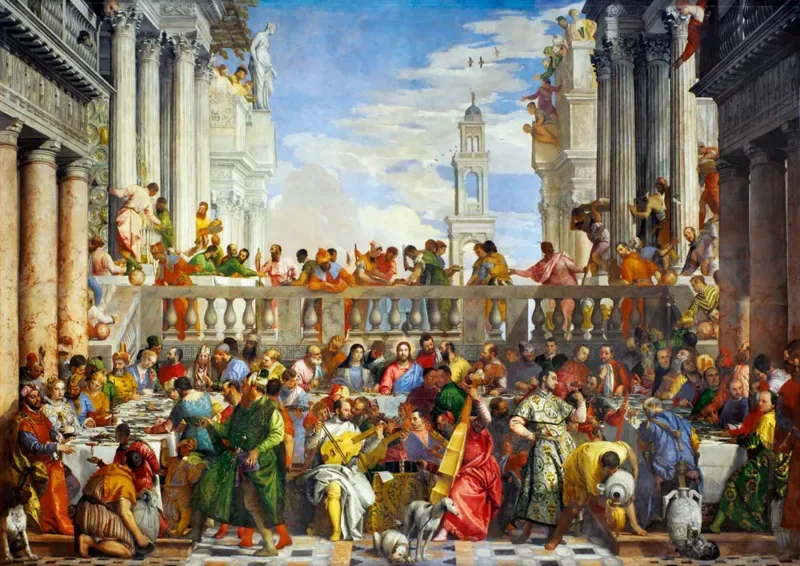 Puzzle Paolo Veronese - The Wedding at Cana, 1563 - 1000 pièces von Bluebird Puzzle – Schachtel