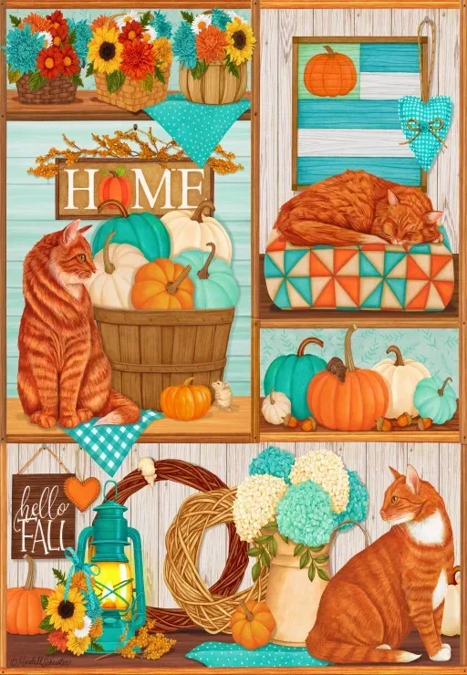 Puzzle Patchwork de Citrouilles - 1000 pièces de Bluebird Puzzle – boîte 1 sur 2