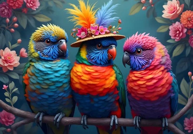 Puzzle Perroquets Arc-en-Ciel - 1000 pièces van Bluebird Puzzle – doos