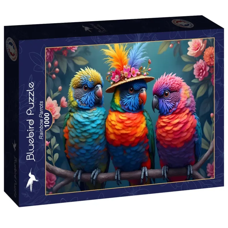 Puzzle Perroquets Arc-en-Ciel - 1000 pièces de Bluebird Puzzle – boîte 2 sur 2