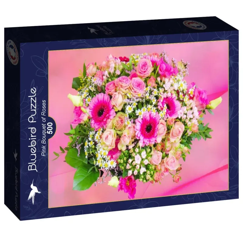 Puzzle Pink Bouquet of Roses - 500 à 999 pièces de Bluebird Puzzle – boîte 2 sur 2