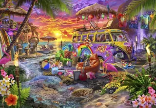 Puzzle Plage Hippie - 1000 pièces from Bluebird Puzzle – box 1 of 2