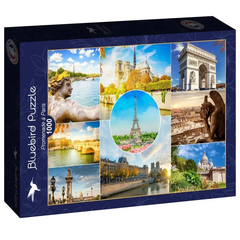 Puzzle Promenade à Paris - 1000 pièces van Bluebird Puzzle – doos 2 van 2