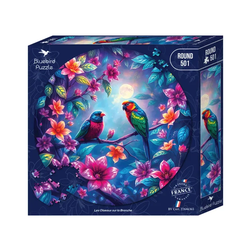 Puzzle Puzzle Rond - Les Loups Blancs - 500 à 999 pièces van Bluebird Puzzle – doos 2 van 2