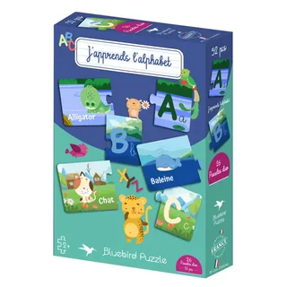 Puzzle Puzzles duo - J'apprends l'alphabet - 51 à 99 pièces de Bluebird Puzzle – boîte 1 sur 2