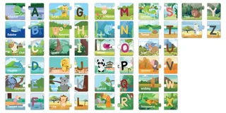 Puzzle Puzzles duo - J'apprends l'alphabet - 51 à 99 pièces de Bluebird Puzzle – boîte 2 sur 2