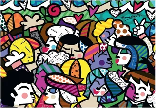 Puzzle Romero Britto - Looking into the future - 1500 pièces von Bluebird Puzzle – Schachtel 1 von 2