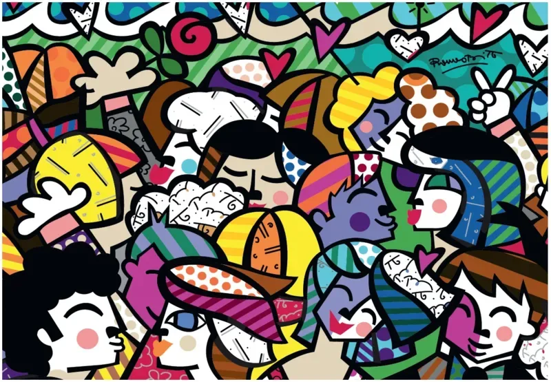 Puzzle Romero Britto - Looking into the future - 1500 pièces de Bluebird Puzzle – boîte