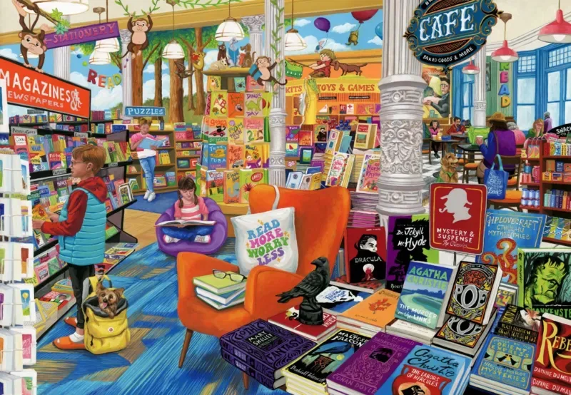 Puzzle Salle de Lecture - 1000 pièces van Bluebird Puzzle – doos