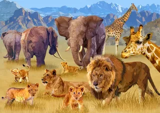 Puzzle Savannah Animals - 1500 pièces from Bluebird Puzzle – box 1 of 2
