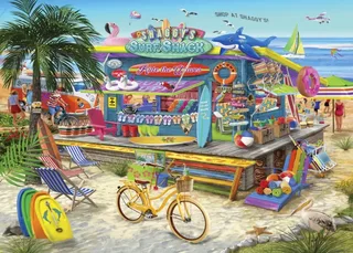 Puzzle Shaggy's Surf Shack - 500 à 999 pièces de Bluebird Puzzle – boîte 1 sur 2