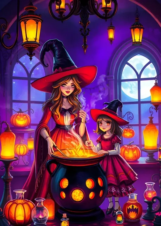 Puzzle Sortilèges et Citrouilles - 200 à 499 pièces van Bluebird Puzzle – doos 1 van 2