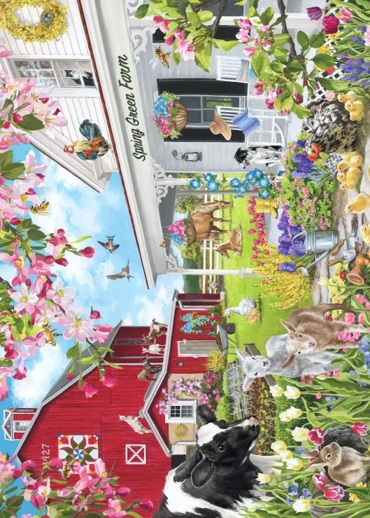 Puzzle Spring Green farm - 500 à 999 pièces van Bluebird Puzzle – doos