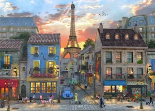 Puzzle Streets of Paris - 500 à 999 pièces de Bluebird Puzzle – boîte 1 sur 2