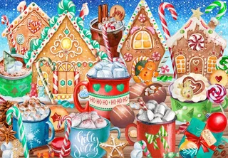 Puzzle Sucres d'Orge et Cacao - 1000 pièces van Bluebird Puzzle – doos 1 van 2
