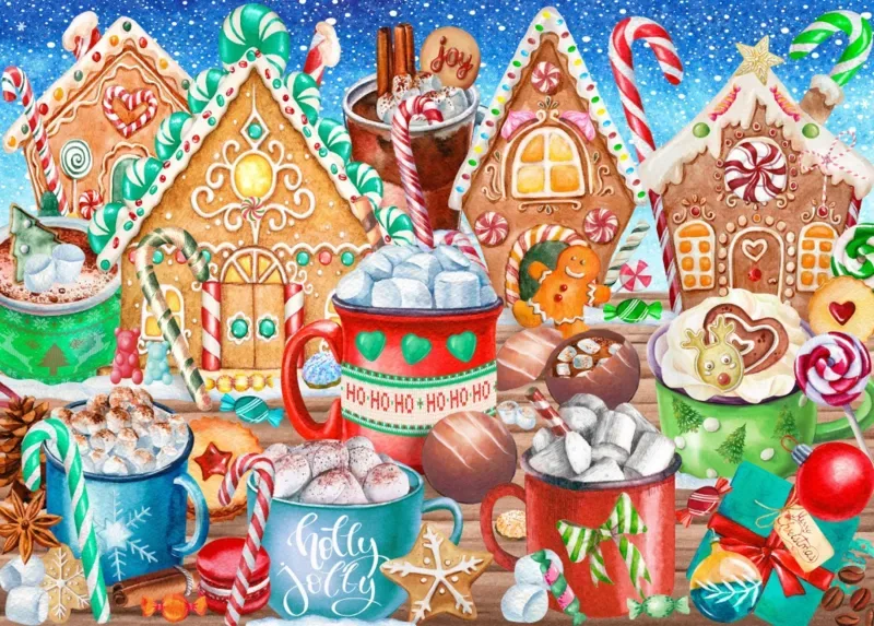 Puzzle Sucres d'Orge et Cacao - 500 à 999 pièces de Bluebird Puzzle – boîte 1 sur 2