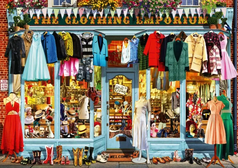 Puzzle The Clothing Emporium - 1000 pièces de Bluebird Puzzle – boîte 1 sur 2