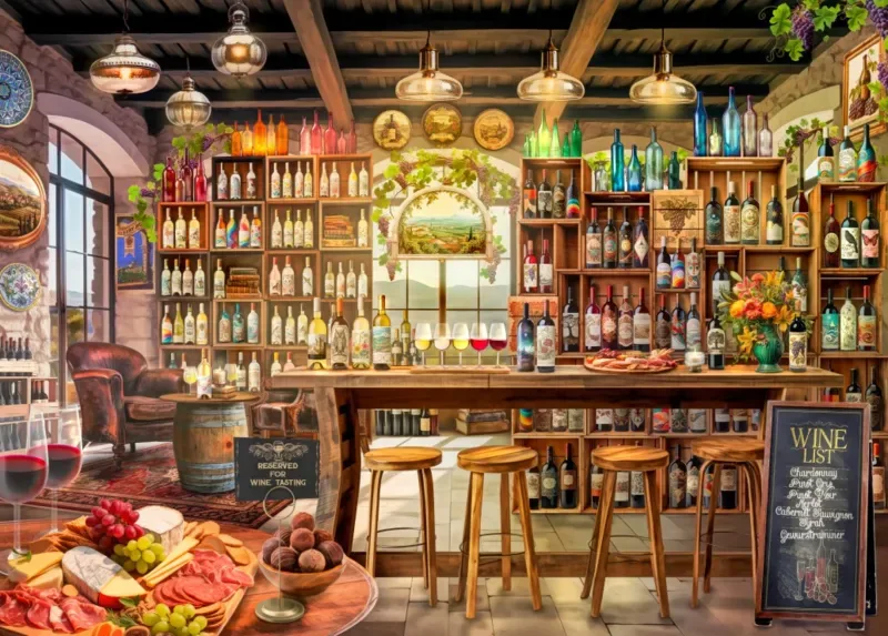Puzzle The Wine Tasting Room - 500 à 999 pièces van Bluebird Puzzle – doos 1 van 2