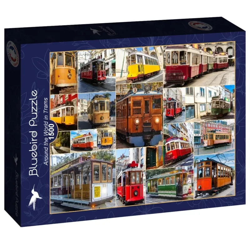 Puzzle Tour du Monde en Tramways - 1500 pièces de Bluebird Puzzle – boîte 2 sur 2