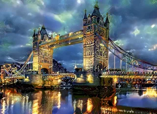 Puzzle Tower Bridge, England London Bridge - 1000 pièces from Bluebird Puzzle – box 1 of 2