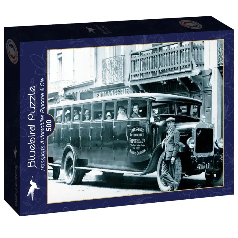 Puzzle Transports Automobiles Ripoche & Cie - 500 à 999 pièces van Bluebird Puzzle – doos 2 van 2