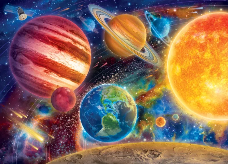 Puzzle Un Système Solaire Epoustouflant - 200 à 499 pièces de Bluebird Puzzle – boîte