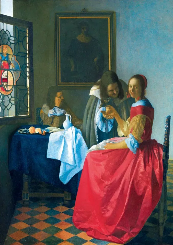 Puzzle Vermeer- The Girl with the Wine Glass, 1659 - 1000 pièces de Bluebird Puzzle – boîte 1 sur 2