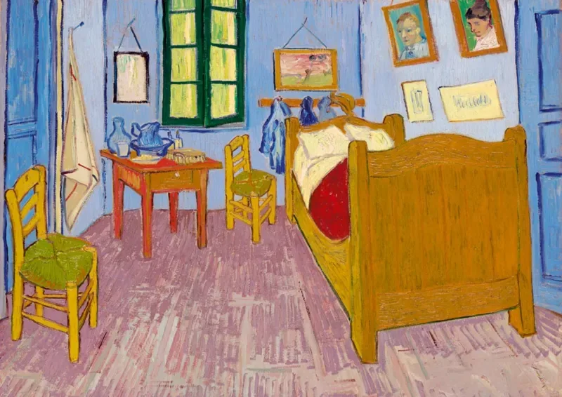 Puzzle Vincent Van Gogh - Bedroom in Arles, 1888 - 1000 pièces de Bluebird Puzzle – boîte 1 sur 2