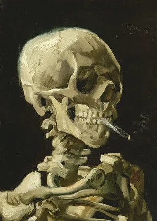Puzzle Vincent Van Gogh - Head of a Skeleton with a Burning Cigarette, 1886 - 1000 pièces van Bluebird Puzzle – doos 1 van 2