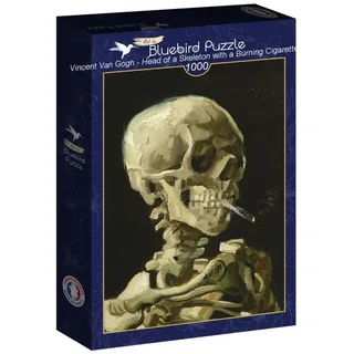 Puzzle Vincent Van Gogh - Head of a Skeleton with a Burning Cigarette, 1886 - 1000 pièces van Bluebird Puzzle – doos 2 van 2
