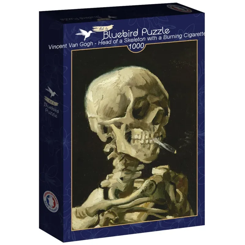Puzzle Vincent Van Gogh - Head of a Skeleton with a Burning Cigarette, 1886 - 1000 pièces van Bluebird Puzzle – doos 2 van 2
