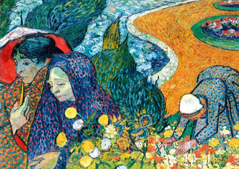Puzzle Vincent Van Gogh - Memory of the Garden at Etten (Ladies of Arles), 1888 - 1000 pièces from Bluebird Puzzle – box 1 of 2