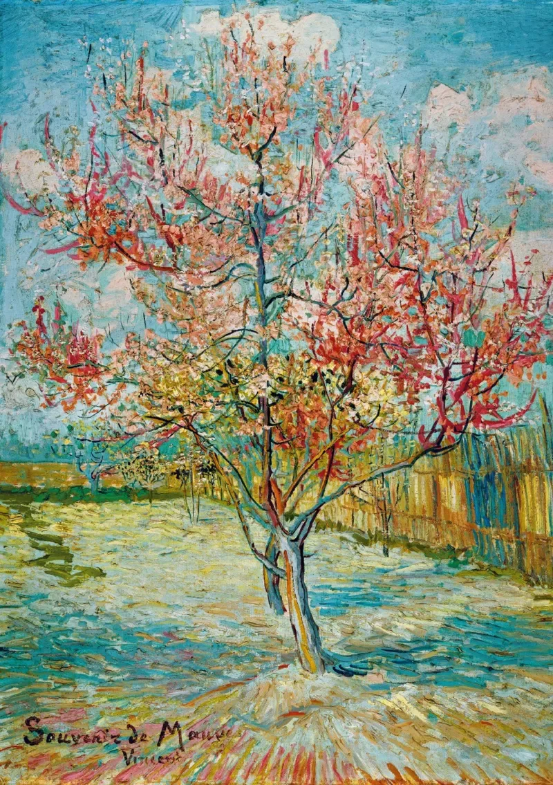 Puzzle Vincent Van Gogh - Pink Peach Trees (Souvenir de Mauve), 1888 - 1000 pièces von Bluebird Puzzle – Schachtel