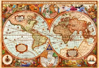 Puzzle Vintage Map - 1000 pièces van Bluebird Puzzle – doos 1 van 2