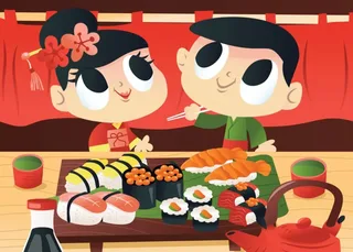 Puzzle Vive les Sushis ! - 26 à 50 pièces von Bluebird Puzzle – Schachtel 1 von 2