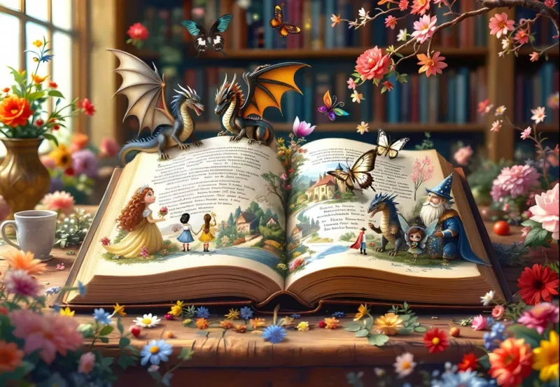 Puzzle Voyage au Cœur du Conte - 1000 pièces från Bluebird Puzzle – kartong 1 av 2