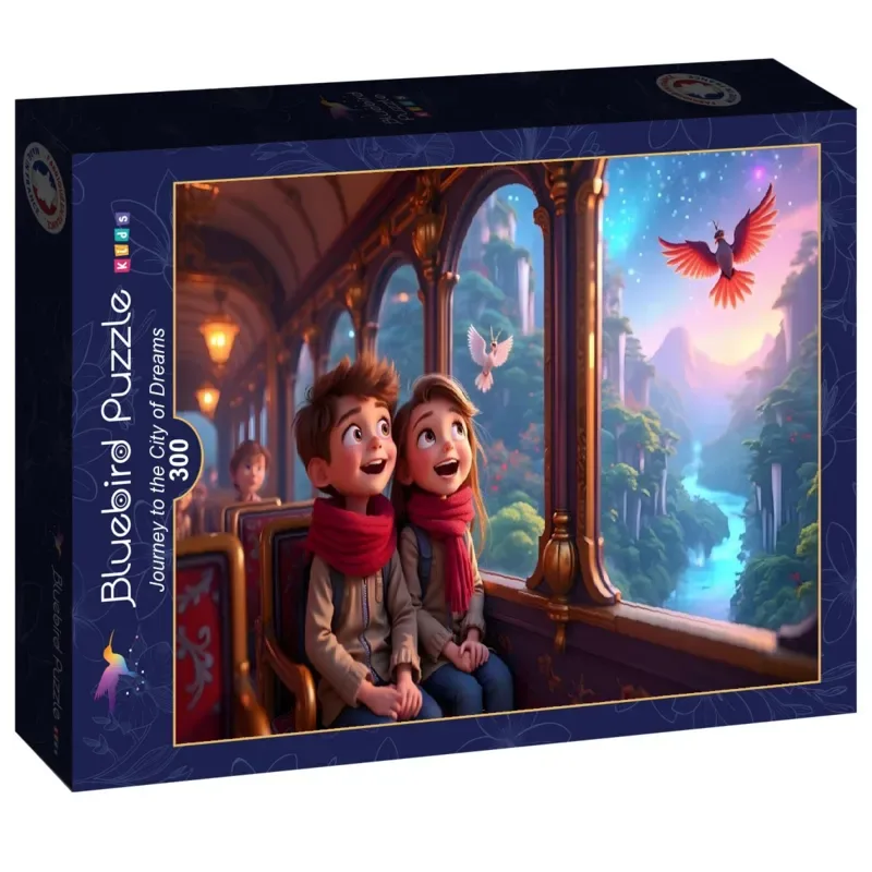 Puzzle Voyage vers la Cité des Rêves - 200 à 499 pièces de Bluebird Puzzle – boîte 2 sur 2